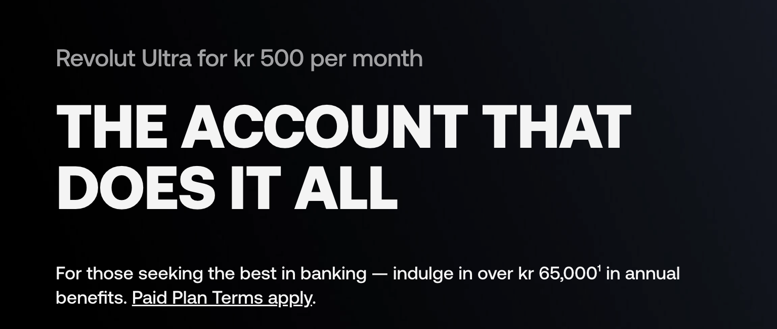 Revolut Ultra Lifestyle Dashboard