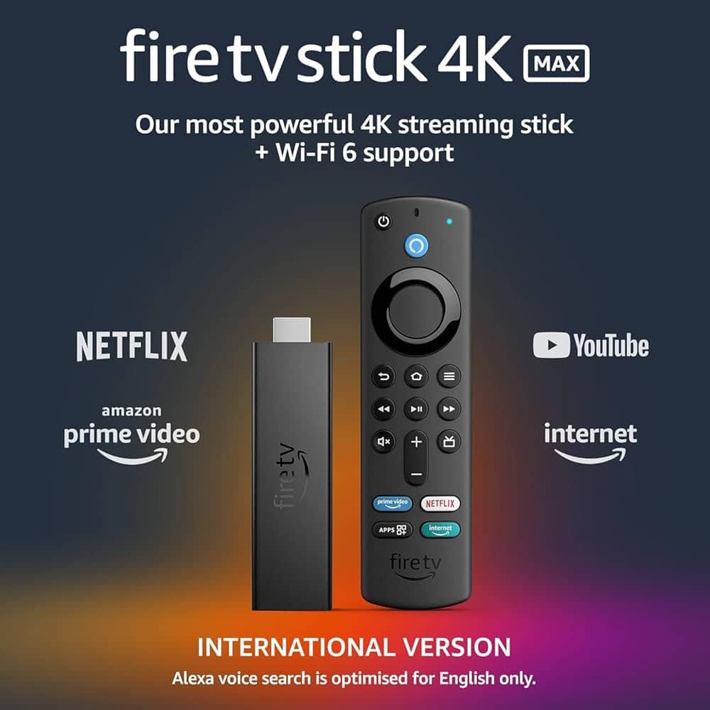 Amazon Fire TV Stick 4K Max with Alexa voice remote and streaming apps